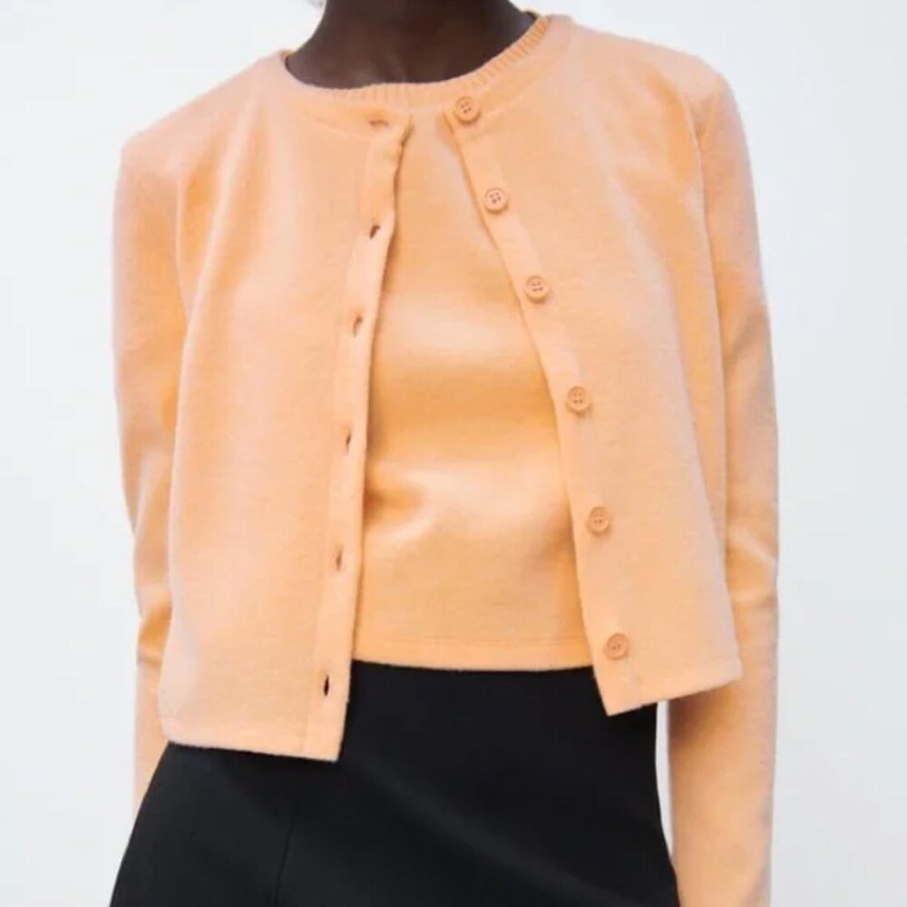Zara Soft Cardigan Set - Cardigan (S) and Top (M)